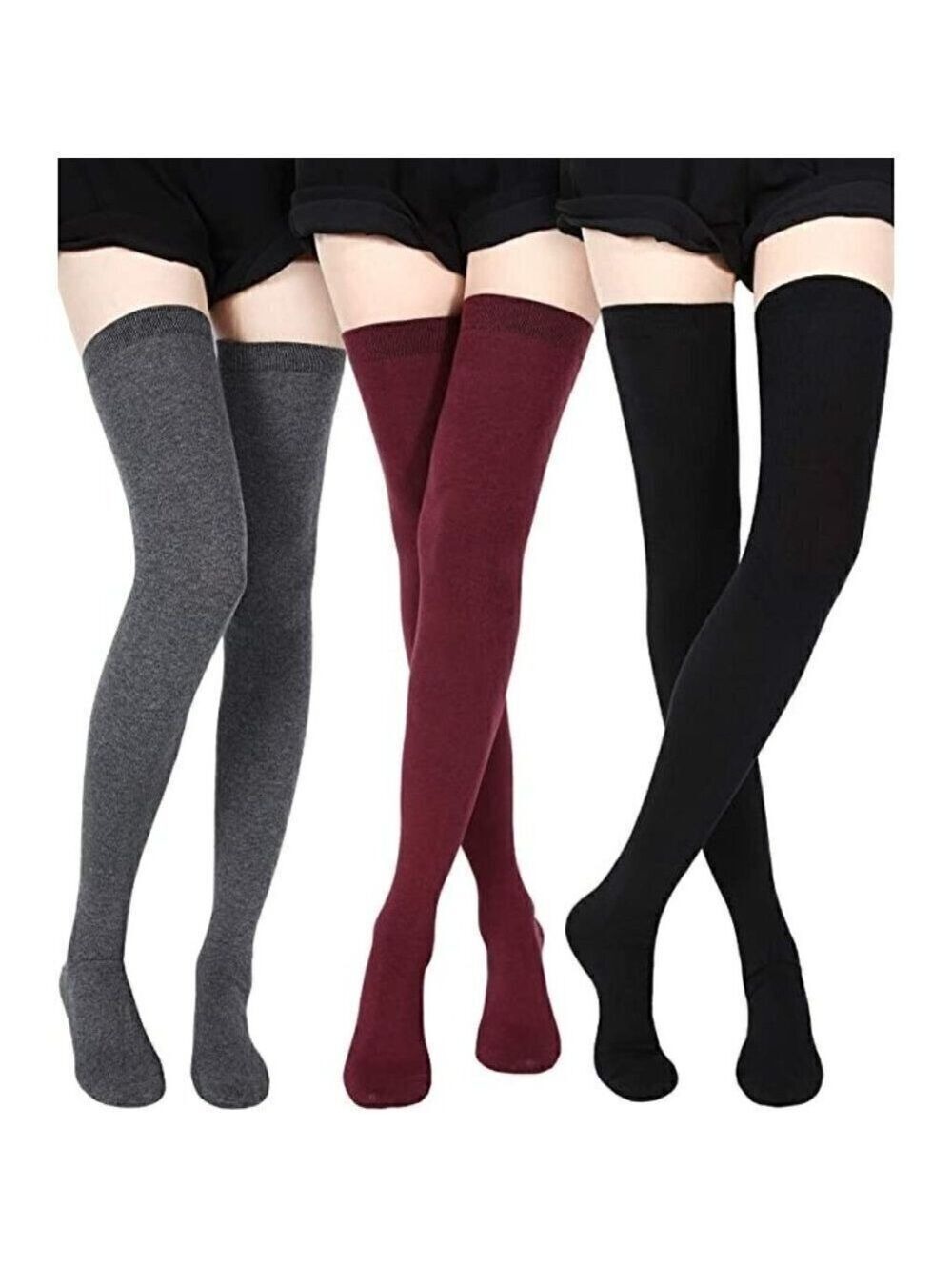 Cute Knee High Socks Soft Long Warm Stockings Boots Dress Slouch Winter Fall NWT